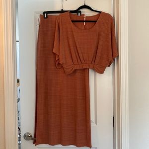 Free People Cropped Top & Maxi Skirt Set
